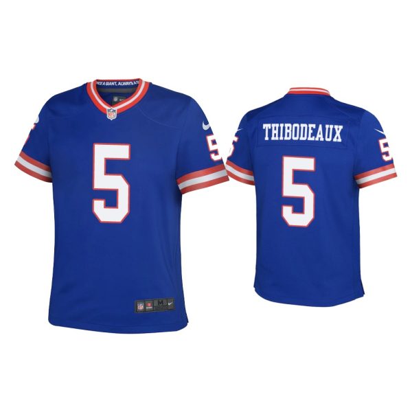 Youth Kayvon Thibodeaux New York Giants Royal Classic Game Jersey