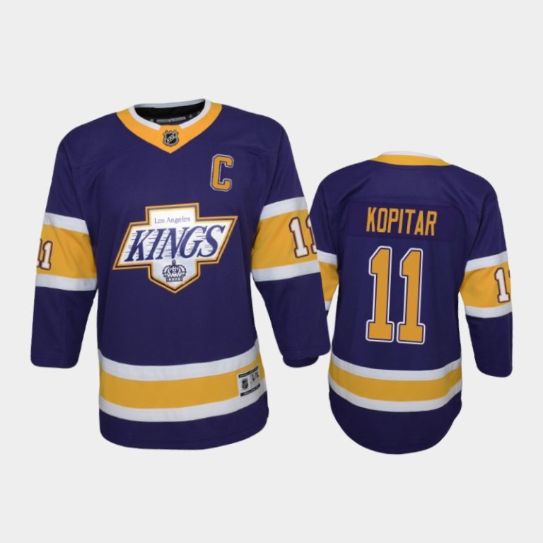 Youth Kings Anze Kopitar #11 Reverse Retro 2020-21 Replica Purple Jersey