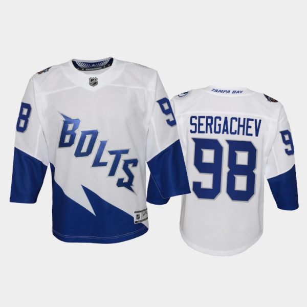 Youth Mikhail Sergachev #98 Lightning 2022 Stadium Series White Jersey