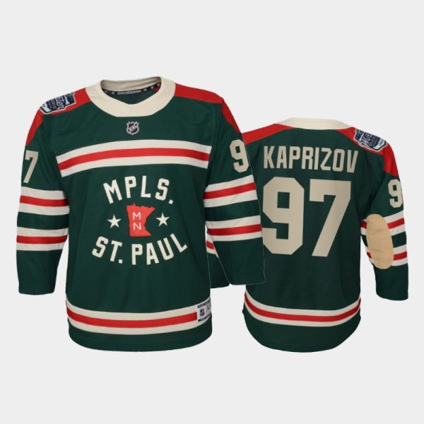 Youth Minnesota Wild Kirill Kaprizov #97 2022 Winter Classic State Of Hockey Green Jersey