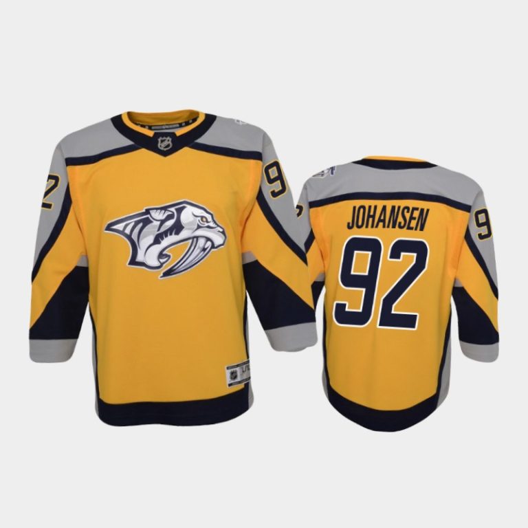 Youth Nashville Predators Ryan Johansen #92 Reverse Retro 2020-21 Special Edition Replica Gold Jersey