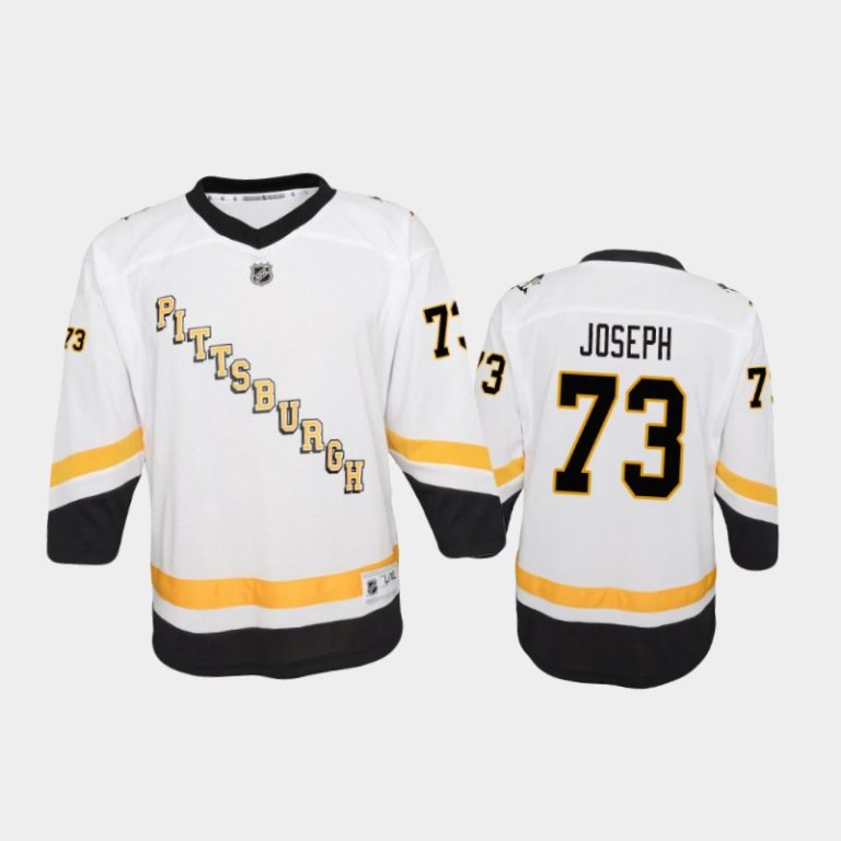 Youth Pittsburgh Penguins Pierre-Olivier Joseph #73 Reverse Retro 2020-21 Replica White Jersey