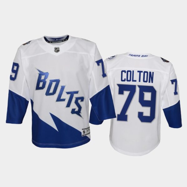 Youth Ross Colton #79 Lightning 2022 Stadium Series White Jersey