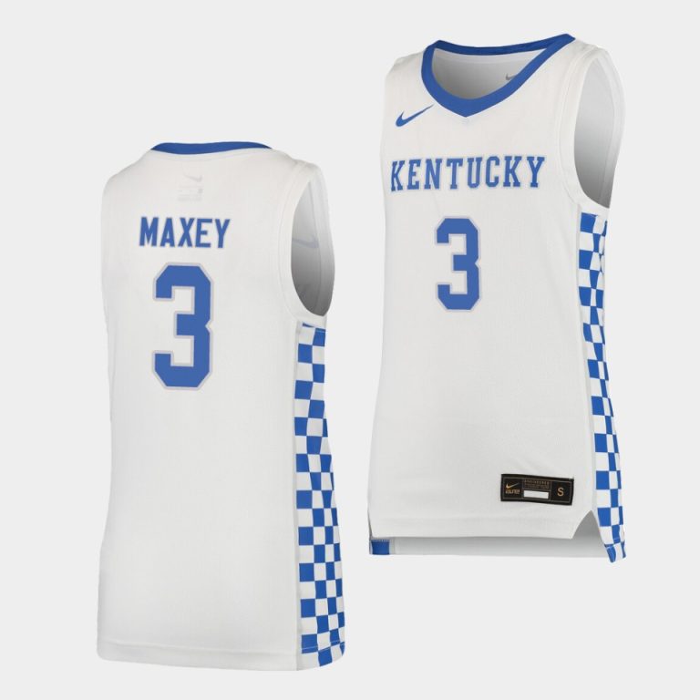 Youth Tyrese Maxey Kentucky Wildcats #3 White Replica College Basketball Jersey