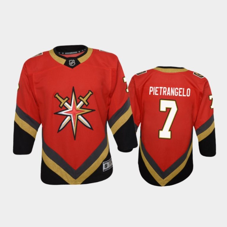 Youth Vegas Golden Knights Alex Pietrangelo #7 Reverse Retro 2020-21 Replica Red Jersey