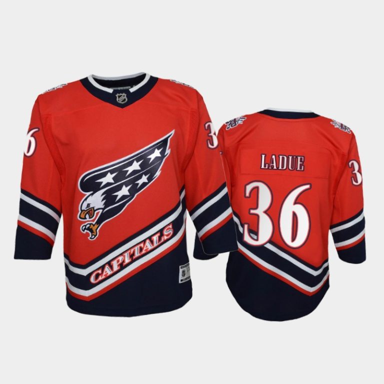 Youth Washington Capitals Paul LaDue #36 Reverse Retro 2020-21 Red Jersey