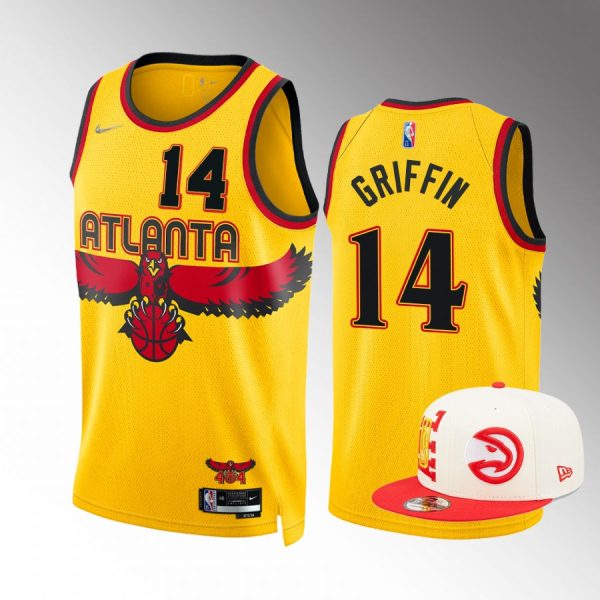 2022 NBA Draft AJ Griffin Atlanta Hawks Gold Jersey City Edition