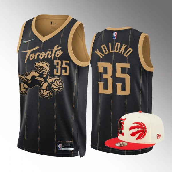 2022 NBA Draft Christian Koloko Toronto Raptors Black Jersey City Edition
