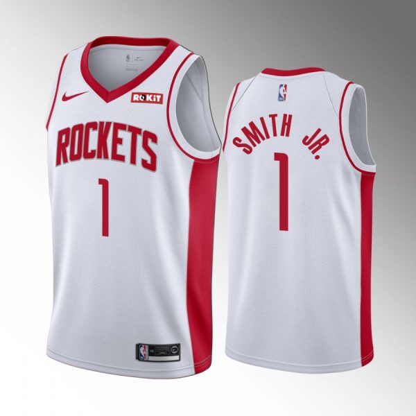 2022 NBA Draft Jabari Smith Jr. Houston Rockets #1 White Jersey Association Edition