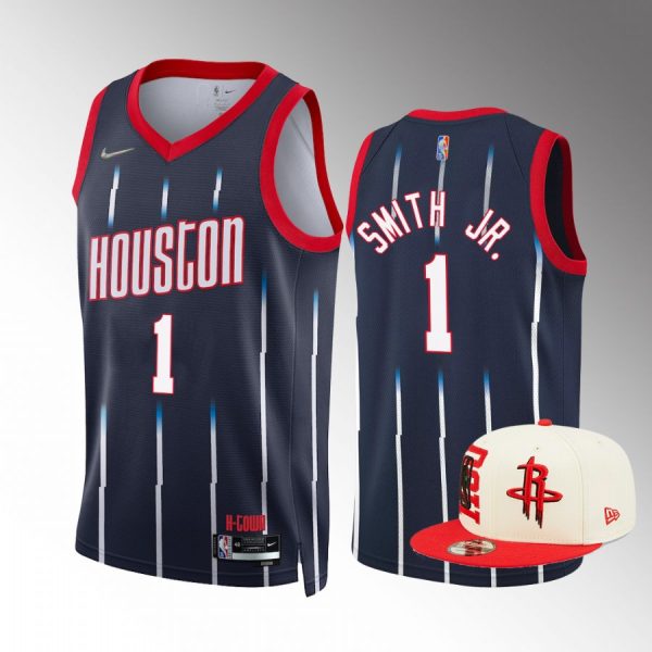 2022 NBA Draft Jabari Smith Jr. Houston Rockets Navy Jersey City Edition