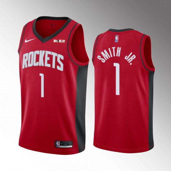 2022 NBA Draft Jabari Smith Jr. Houston Rockets Red Jersey Icon Edition
