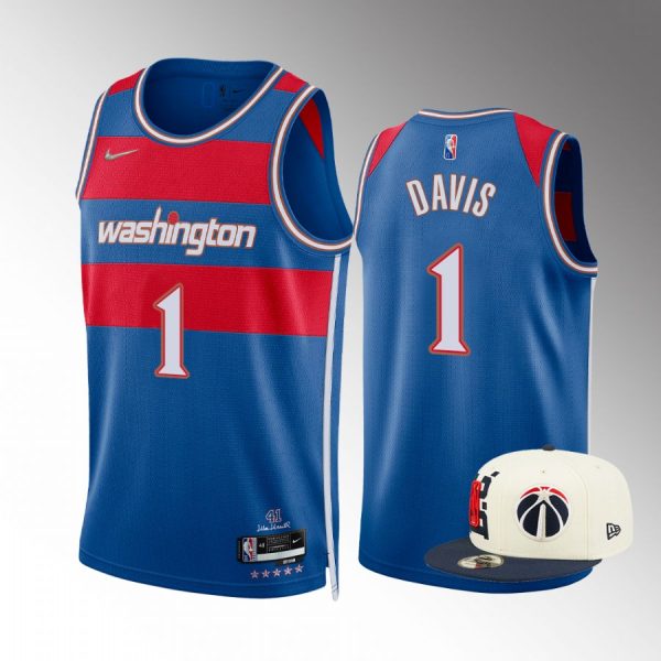 2022 NBA Draft Johnny Davis Washington Wizards Blue Jersey City Edition