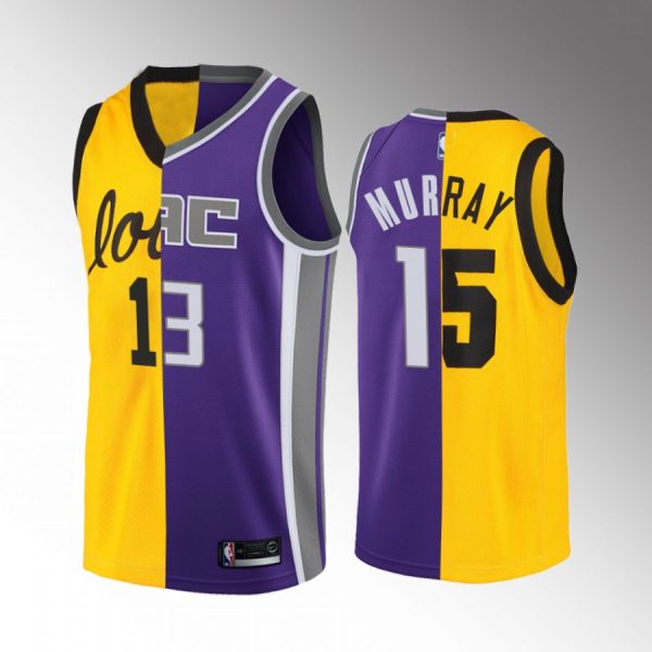 2022 NBA Draft Keegan Murray Iowa X Kings Gold Purple Jersey Split Edition
