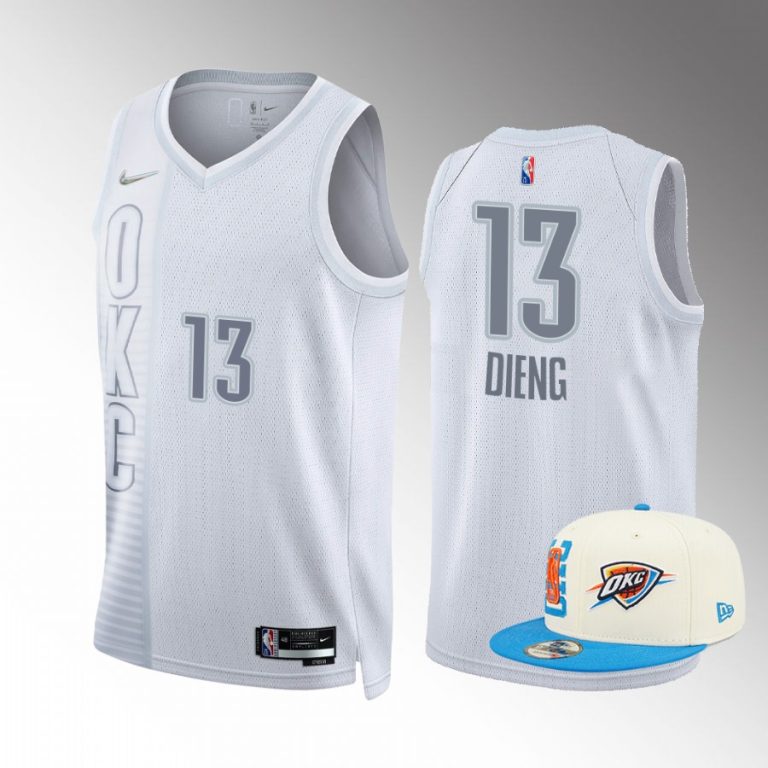 2022 NBA Draft Ousmane Dieng Oklahoma City Thunder White Jersey City Edition