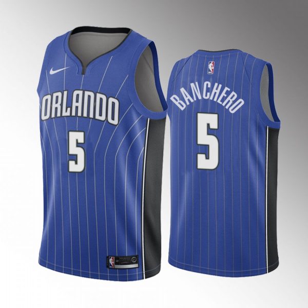 2022 NBA Draft Paolo Banchero Orlando Magic Blue Jersey Icon Edition