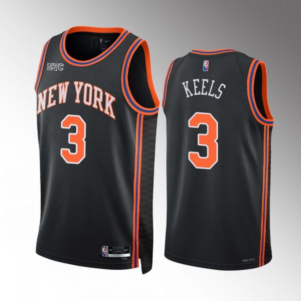 2022 NBA Draft Trevor Keels #3 New York Knicks Black Jersey City Edition