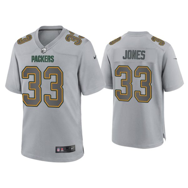 Aaron Jones Green Bay Packers Gray Atmosphere Fashion Game Jersey