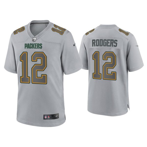 Aaron Rodgers Green Bay Packers Gray Atmosphere Fashion Game Jersey