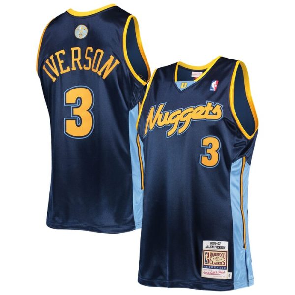 Allen Iverson Denver Nuggets M&N Hardwood Classics 2006 Jersey - Navy