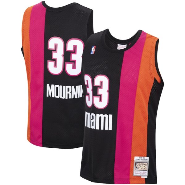 Alonzo Mourning Miami Heat M&N 2005-06 Hardwood Classics Swingman Jersey - Black