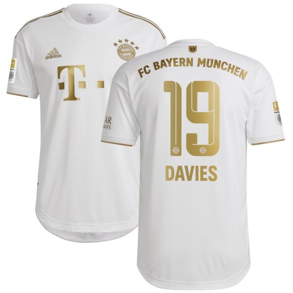 Alphonso Davies Bayern Munich 2022/23 Away Player Jersey - White