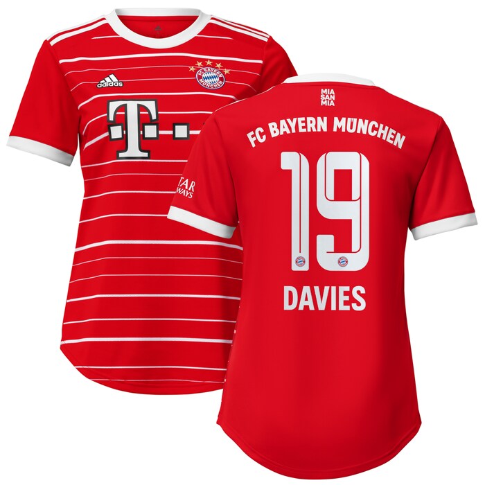 Alphonso Davies Bayern Munich Women 2022/23 Home Replica Player Jersey ...