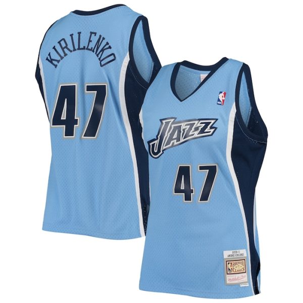 Andrei Kirilenko Utah Jazz M&N 2009-10 Hardwood Classics Swingman Jersey - Powder Blue