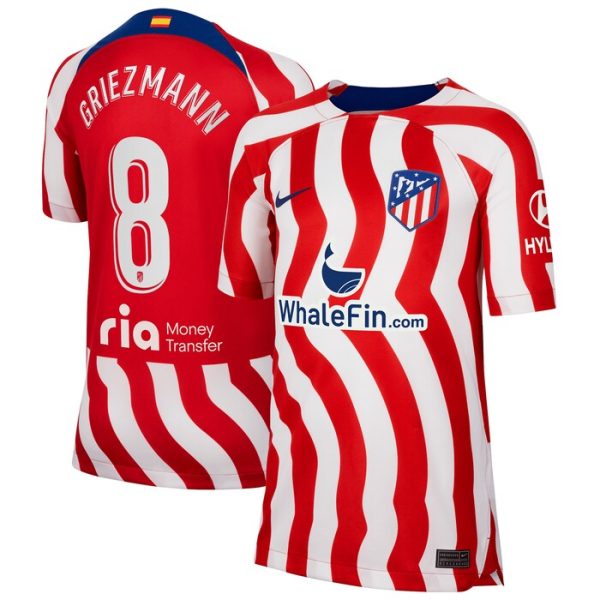 Antoine Griezmann Atletico de Madrid Youth 2022/23 Home Breathe Stadium Replica Player Jersey - Red/White