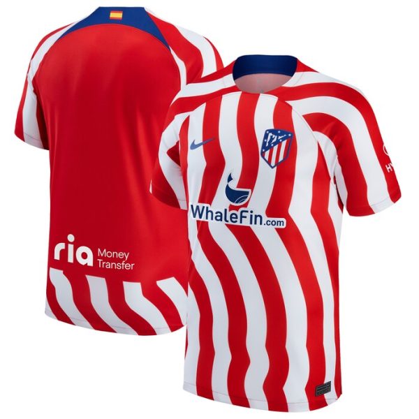 Atletico de Madrid 2022/23 Home Breathe Stadium Replica Blank Jersey - Red/White