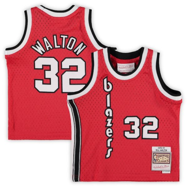 Bill Walton Portland Trail Blazers M&N Infant 1976/77 Hardwood Classics Retired Player Jersey - Red