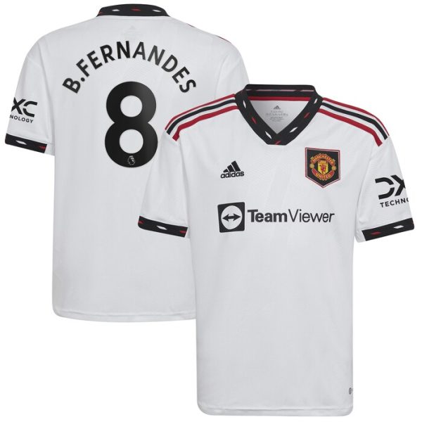 Bruno Fernandes Manchester United Youth 2022/23 Away Replica Player Jersey - White