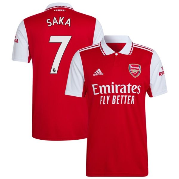 Bukayo Saka Arsenal 2022/23 Home Replica Player Jersey - Red