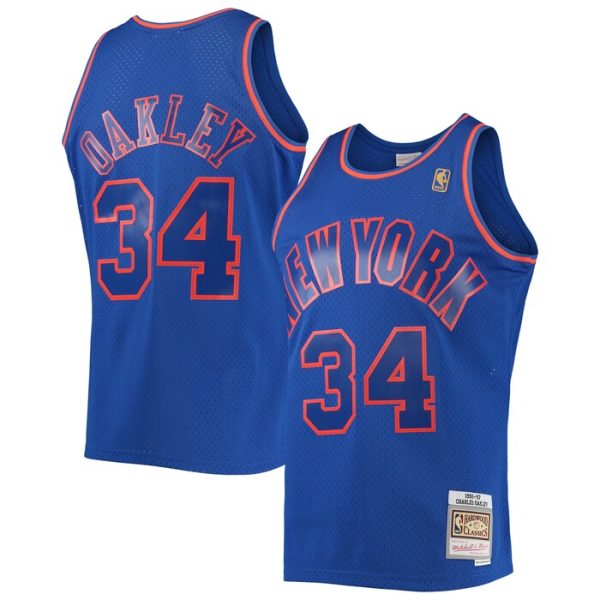 Charles Oakley New York Knicks M&N 1996-97 Hardwood Classics Swingman Jersey - Blue