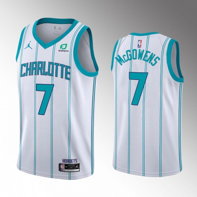 Charlotte Hornets Bryce McGowens 2022 NBA Draft Nebraska Cornhuskers White #7 Jersey Association Edition