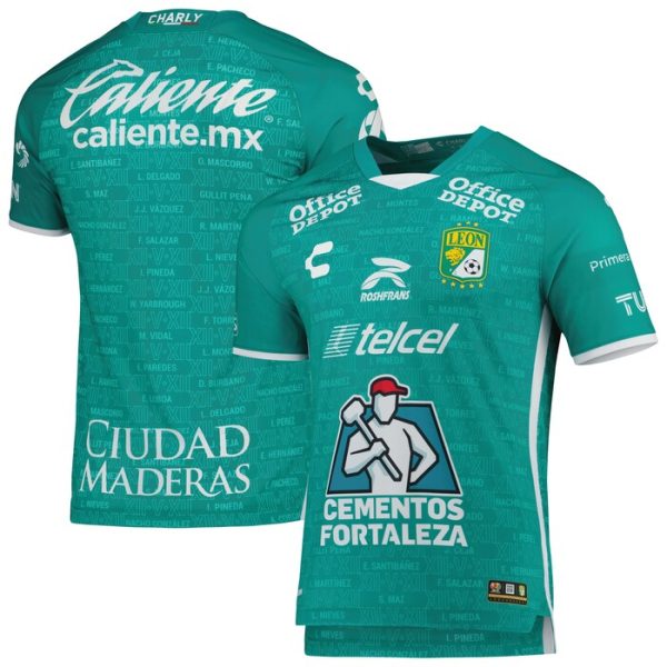 Club Leon Charly 2022/23 Home Jersey - Green/White