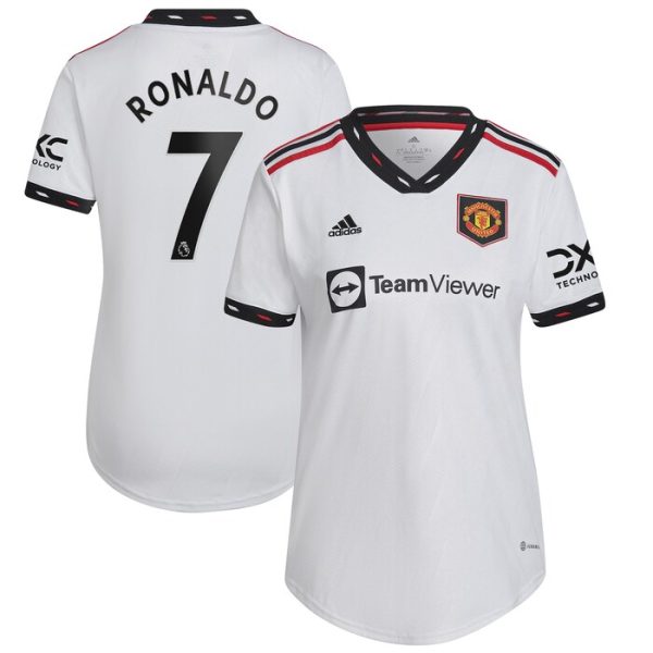 Cristiano Ronaldo Manchester United Women 2022/23 Away Replica Player Jersey - White