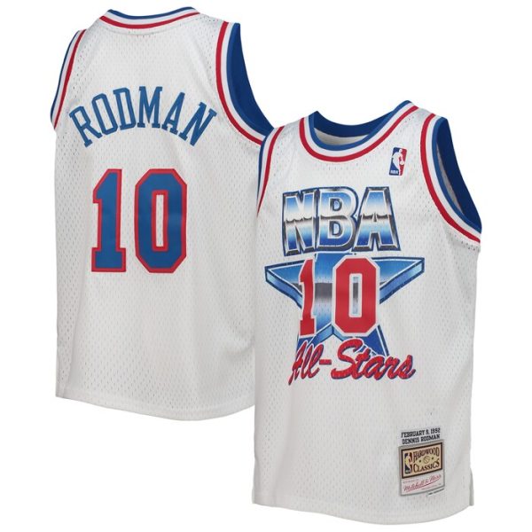 Dennis Rodman Eastern Conference M&N Youth 1992 NBA All-Star Game Hardwood Classics Swingman Jersey - White