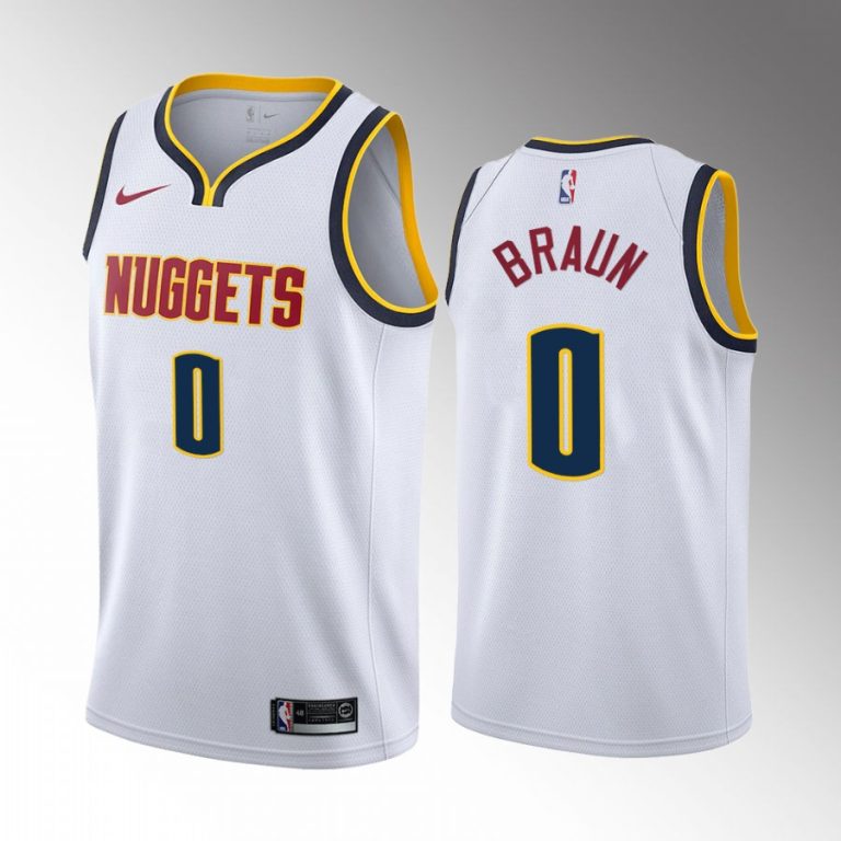 Denver Nuggets Christian Braun 2022 NBA Draft #0 White Jersey Association Edition Kansas