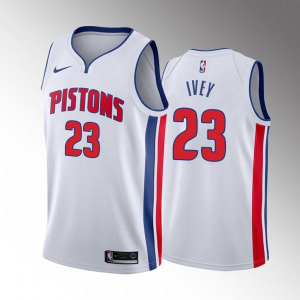 Detroit Pistons Jaden Ivey 2022 NBA Draft #23 White Jersey Association Edition Purdue Boilermakers