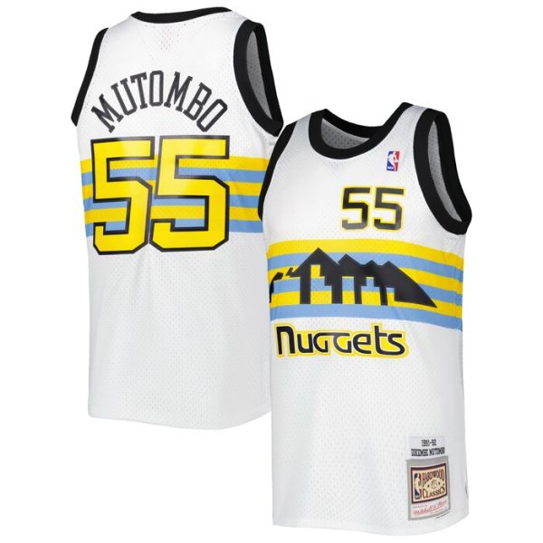 Dikembe Mutombo Denver Nuggets M&N 1991-92 Hardwood Classics Reload 3.0 Swingman Jersey - White