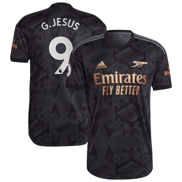 Gabriel Jesus Arsenal 2022/23 Away Player Jersey - Black