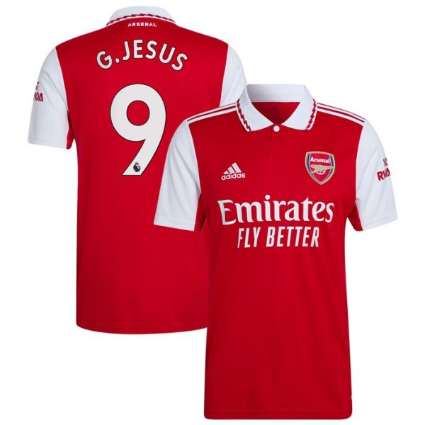 Gabriel Jesus Arsenal 2022/23 Home Replica Player Jersey - Scarlet