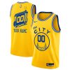 Golden State Warriors Nike Hardwood Classics Custom Swingman Jersey Gold - The City Classic Edition