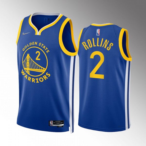 Golden State Warriors Ryan Rollins 2022 NBA Draft Royal #2 Jersey Icon Edition