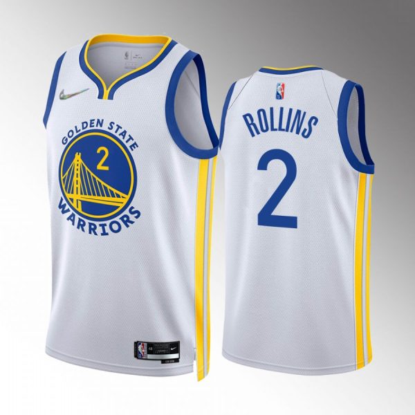 Golden State Warriors Ryan Rollins 2022 NBA Draft White #2 Jersey ...