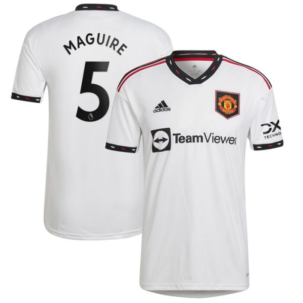 Harry Maguire Manchester United 2022/23 Away Replica Player Jersey - White