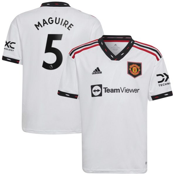 Harry Maguire Manchester United Youth 2022/23 Away Replica Player Jersey - White