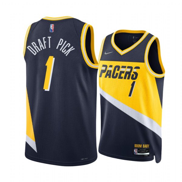 Indiana Pacers 2022 NBA Draft First Round Pick No.1 Jersey Navy Men