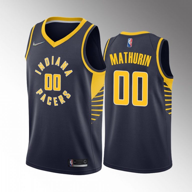 Indiana Pacers Bennedict Mathurin 2022 NBA Draft Arizona Wildcats Navy #00 Jersey Icon Edition
