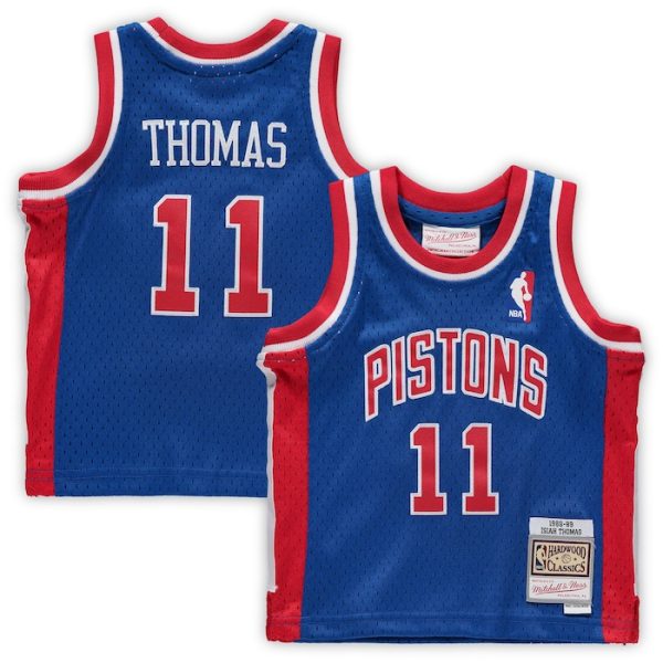 Isiah Thomas Detroit Pistons M&N Infant 1988/89 Hardwood Classics Retired Player Jersey - Blue